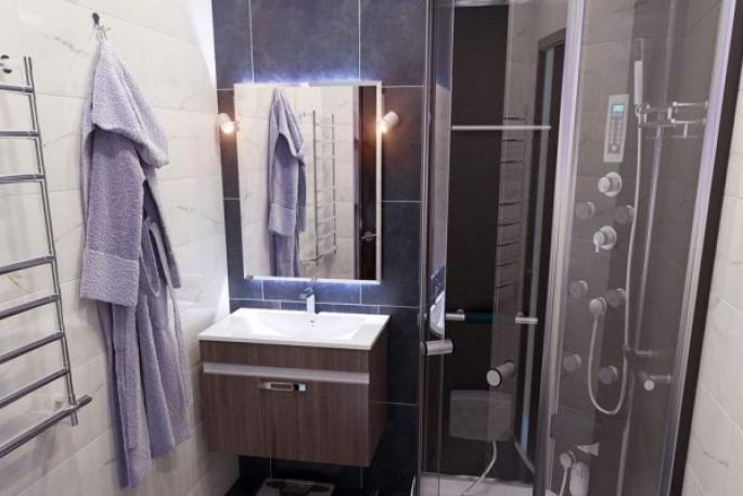 Vannas istaba ar dušu - nelielas vannas istabas dizains