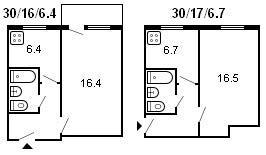 План брежневки 1 комнатной